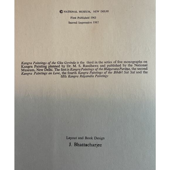 Kangra Paintings Of The Gita Govinda, M.S. Randhawa 1982 2nd Impression - Picture 6 of 13